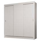 Clóset Matrimonial 170 cm 3 Puertas Corredizas 2 Cajones Blanco Sublime Madesa