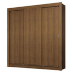 Clóset Matrimonial 170 cm 3 Puertas Corredizas 2 Cajones Marrón Sublime Madesa
