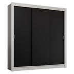 Clóset Matrimonial 170 cm 3 Puertas Corredizas 4 Cajones Blanco/Negro Sublime Madesa