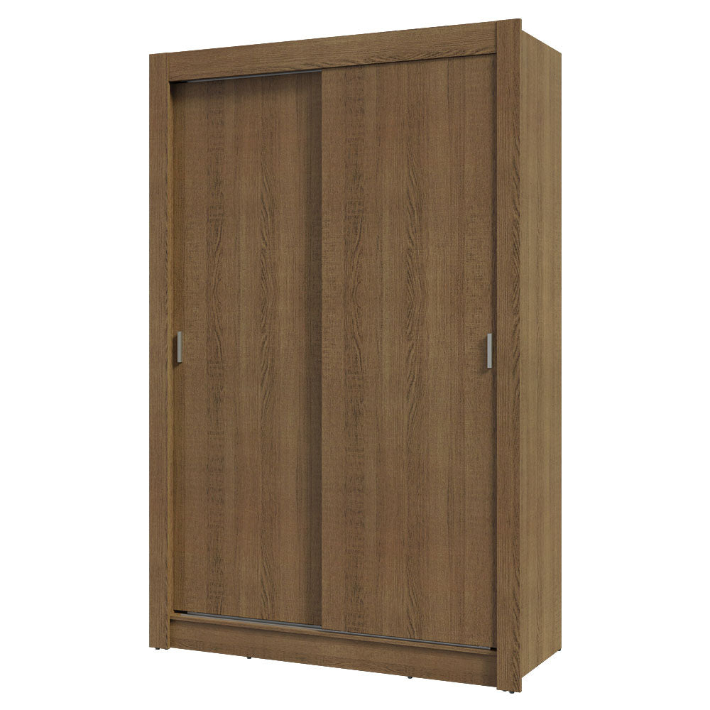 Clóset Soltero 117 cm 2 Puertas Corredizas Marrón Milano Madesa