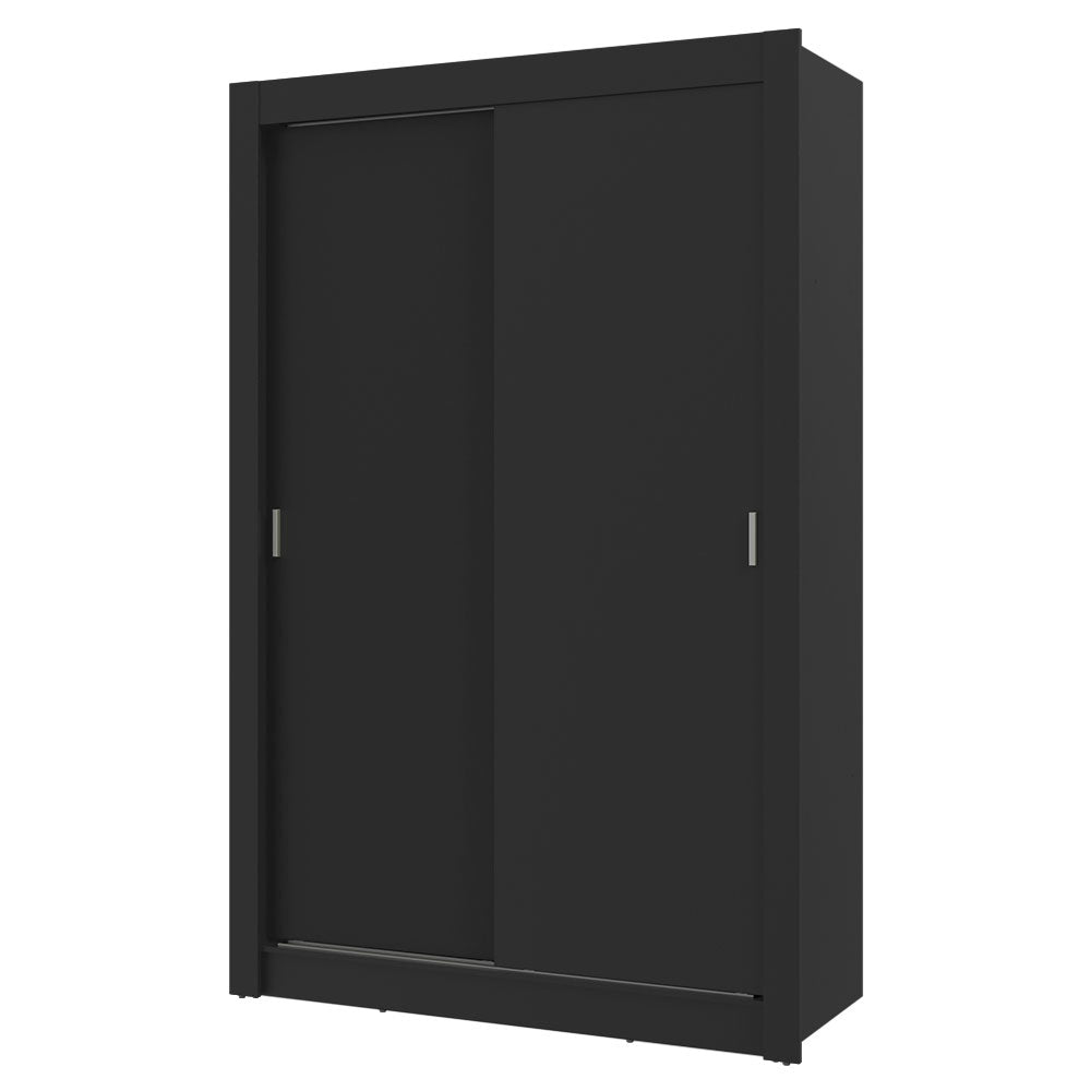 Clóset Soltero 117 cm 2 Puertas Corredizas Negro Milano Madesa