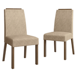 Combo 2 Sillas de Comedor 4255 con Detalle Amaderado Marrón/Imperial Madesa