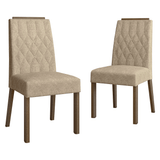 Combo 2 Sillas de Comedor 4256 con Detalle Amaderado Marrón/Imperial Madesa