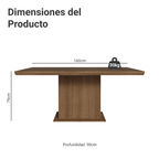 Mesa de Comedor 160 cm Marrón Madesa