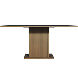 Juego de Comedor Mesa con Encimera de Madera 6 Sillas Marrón/Negro/Oxford Renata