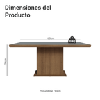 Mesa de Comedor 160 cm Marrón/Gris Madesa