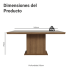 Mesa de Comedor 160 cm Marrón/Crema Madesa