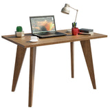 Escritorio Rectangular con Encimera de Madera 5319 Marrón
