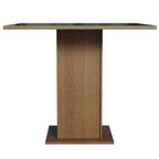 Mesa de Comedor 90 cm con Encimera Vidrio Marrón/Negro Madesa