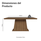 Mesa de Comedor 160 cm Marrón Madesa