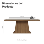 Mesa de Comedor 160 cm Marrón/Crema Madesa
