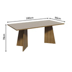 Mesa de Comedor 180 cm Marrón/Crema Madesa