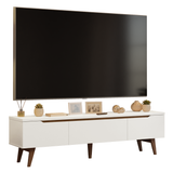 Mueble para TV hasta 80 Pulgadas 180 cm 2 Puertas 1 Cajón Doha Blanco/Marrón