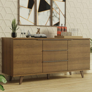 Bufetera 160 cm 2 Puertas 3 Cajones Marrón Madesa