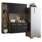 Cocina Compacta 120 cm Marrón/Negro Easy Madesa