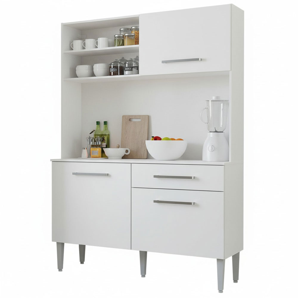 Cocina Compacta 120 cm Blanco Life Madesa