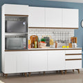 Cocina Compacta 250 cm con Mueble para Horno Blanco Reims Madesa