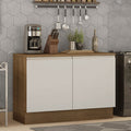 Gabinete Bajo 120 cm 2 Puertas Marrón/Blanco Glamy Madesa