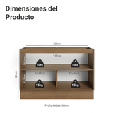 Gabinete Bajo para Fregadero 120 x 60 cm (Sin encimera) Marrón/Verde Vik Madesa