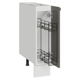 Gabinete Bajo Especiero 20x60 cm 1 Puerta (Sin encimera) Blanco/Gris Vik Madesa