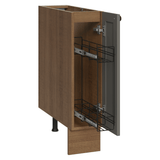 Gabinete Bajo Especiero 20x60 cm 1 Puerta (Sin encimera) Marrón/Gris Vik Madesa