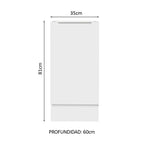 Gabinete Bajo 35 cm 1 Puerta Sin Encimera Blanco Stella Madesa