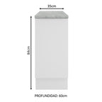 Gabinete Bajo 35 cm 1 Puerta Blanco Stella Madesa