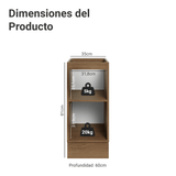 Gabinete Bajo de Cocina 35 x 60 cm 1 Puerta (Sin encimera) Marrón/Gris Vik Madesa