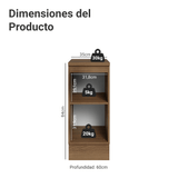 Gabinete Bajo de Cocina 35 x 60 cm 1 Puerta (Con Encimera) Marrón/Gris Vik Madesa
