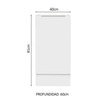 Gabinete Bajo 40 cm 1 Puerta Sin Encimera Blanco Stella Madesa