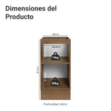 Gabinete Bajo de Cocina 40 x 60 cm 1 Puerta (Sin encimera) Marrón/Verde Vik Madesa