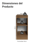 Gabinete Bajo 40 cm 1 Puerta Marrón/Verde Vik Madesa