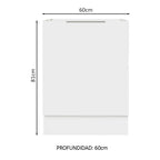 Gabinete Bajo 60 cm 1 Puerta Sin Encimera Blanco Stella Madesa