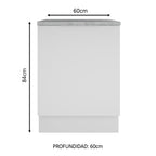 Gabinete Bajo 60 cm 1 Puerta Blanco Stella Madesa