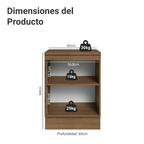 Gabinete Bajo 60 cm 1 Puerta Marrón/Gris Vik Madesa
