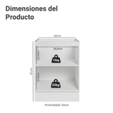 Gabinete Bajo de Cocina 60 x 60 cm 1 Puerta (Sin encimera) Blanco/Verde Vik Madesa
