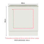 Gabinete Bajo para Horno de Empotrar 80 cm Blanco Agata, Glamy y Lux Madesa