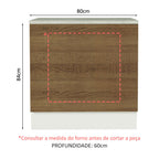 Gabinete Bajo para Horno de Empotrar 80 cm Blanco/Marrón Agata, Glamy y Lux Madesa