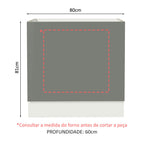 Gabinete Bajo para Horno de Empotrar 80 cm Sin Encimera Blanco/Gris Agata Madesa