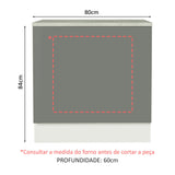 Gabinete Bajo para Horno de Empotrar 80 x 60cm Con Encimera Agata Blanco/Gris