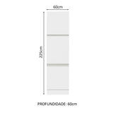 Mueble Despensa 60 x 60 cm 3 Puertas Blanco Glamy