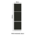 Despensero 60 cm 3 Puertas Blanco/Negro Glamy Madesa