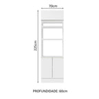 Mueble para Horno 70 cm 3 Puertas Blanco Glamy Madesa