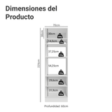 Mueble para Horno 70 x 60 cm 3 Puertas Blanco/Gris Vik Madesa