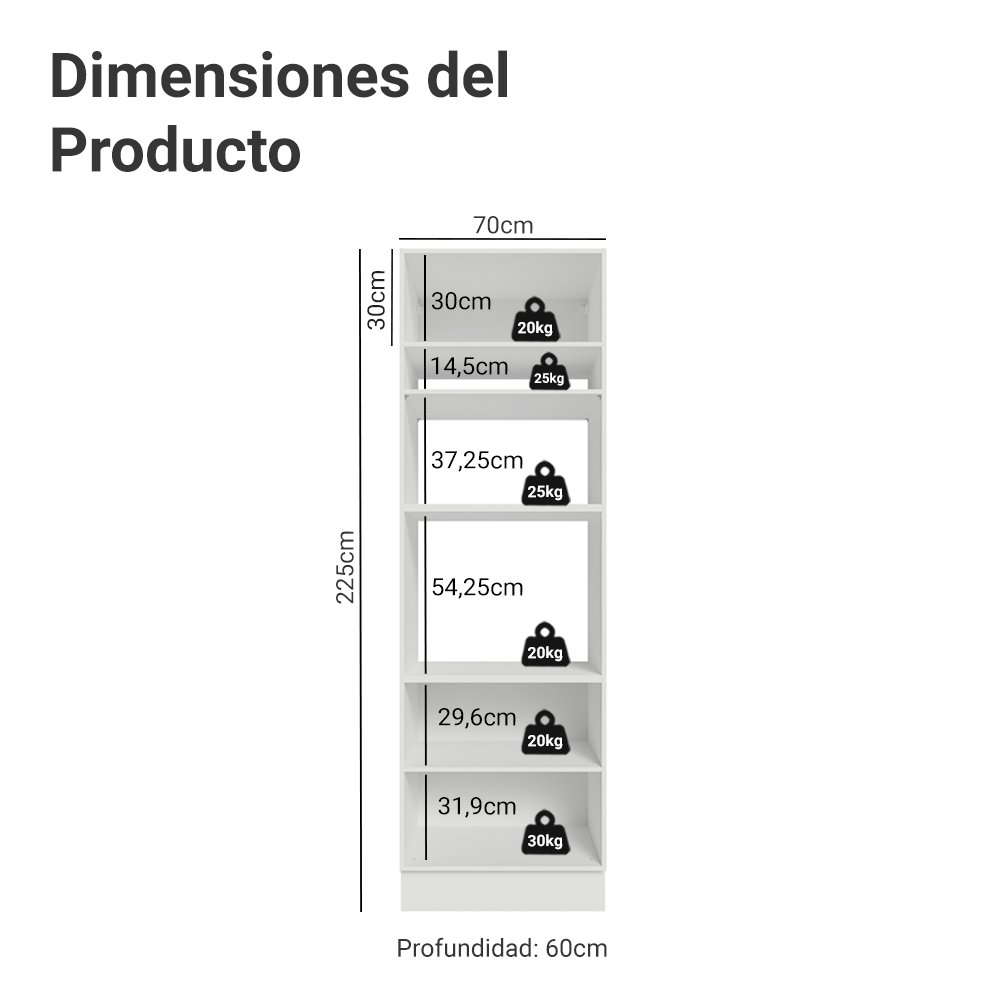 Mueble para Horno 70 x 60 cm 3 Puertas Blanco/Verde Vik Madesa