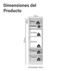 Mueble para Horno 70 cm 3 Puertas Blanco/Verde Vik Madesa