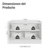 Gabinete Bajo para Fregadero 120 cm (Sin encimera) Blanco/Verde Vik Madesa