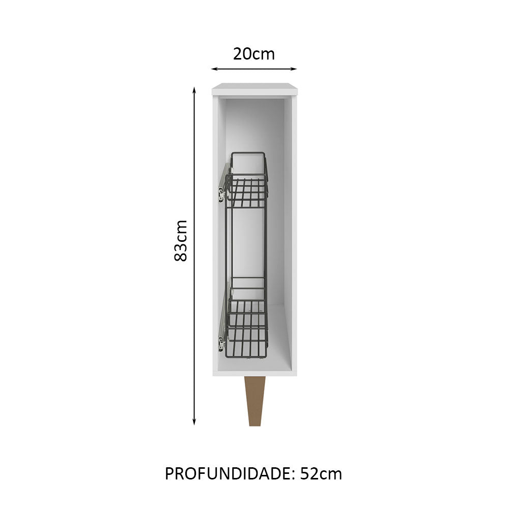 Especiero de Cocina 20 cm Blanco Reims Madesa