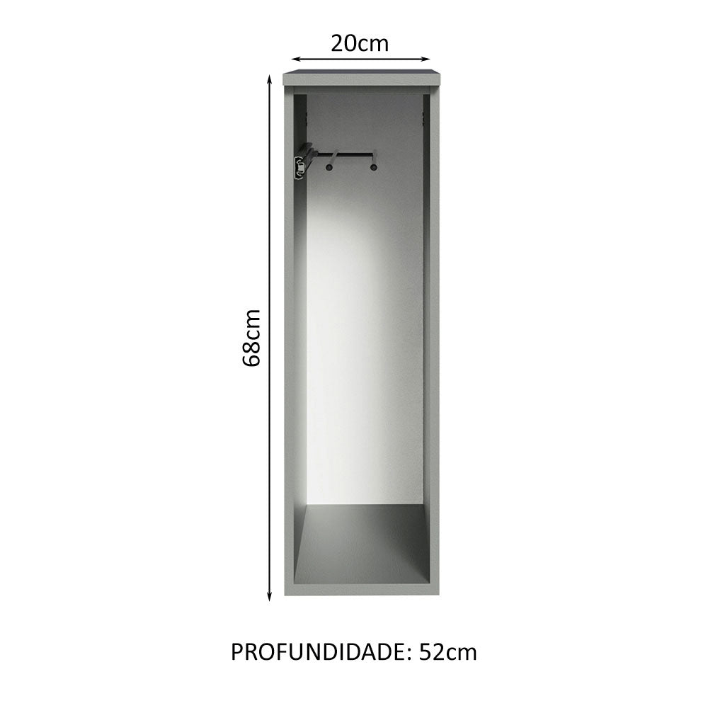 Estante para Paño 20 cm Sin Patas Nice Gris