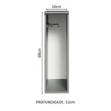 Estante para Paño 20 cm Sin Patas Nice Gris